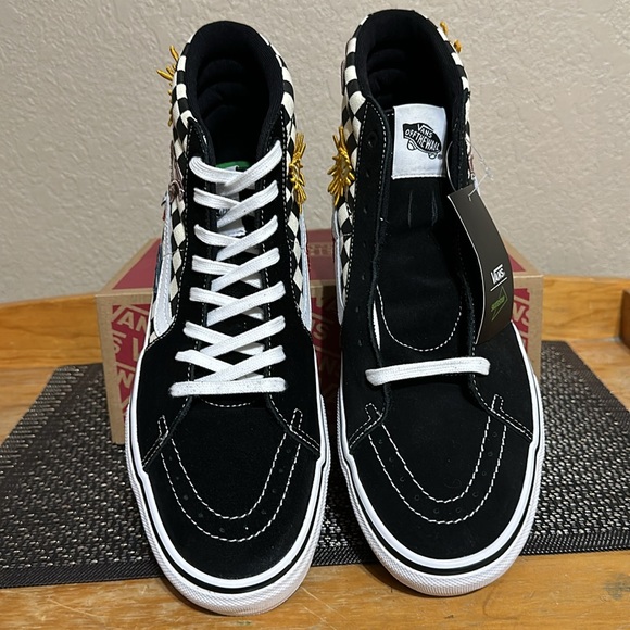 Vans Skate Sk8 hi Skateistan checkerboard men’s size9 or women’s size 10.5 - Picture 5 of 10
